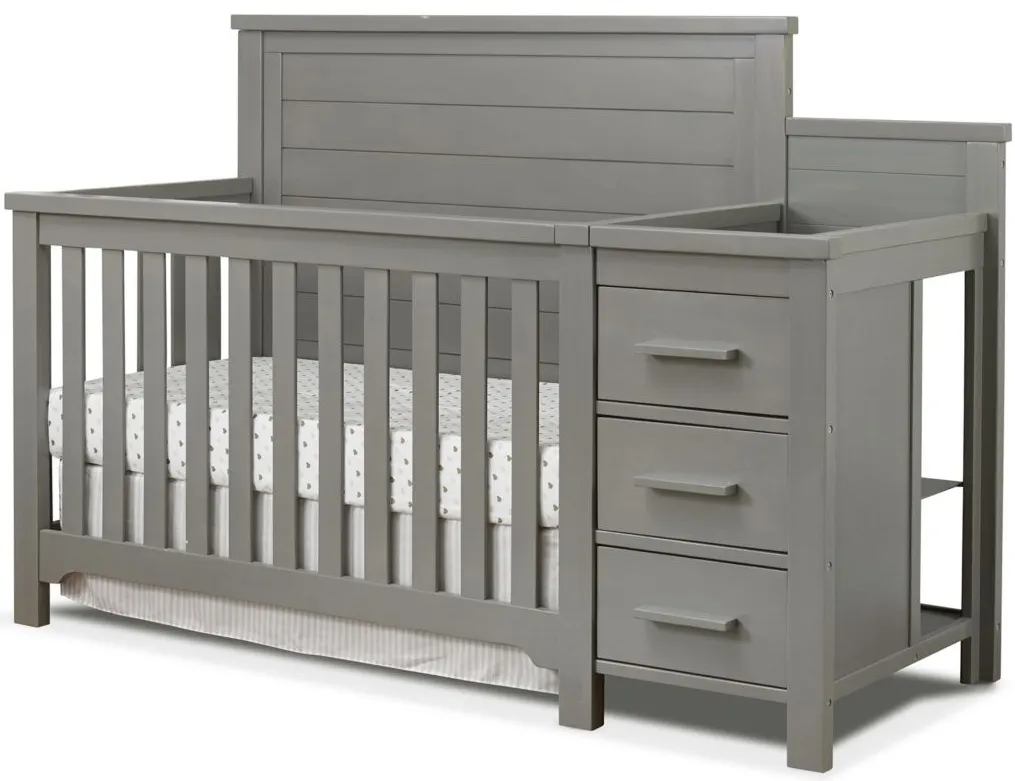 Farmhouse Crib & Changer in Weathered Gray by Sorelle Furniture
