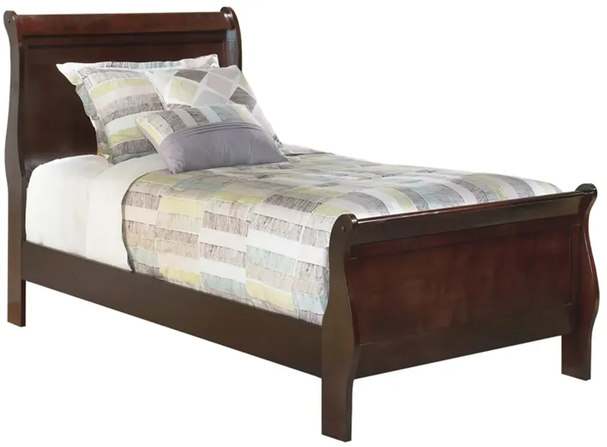 Alisdair Sleigh Bed in Dark Brown by Ashley Furniture