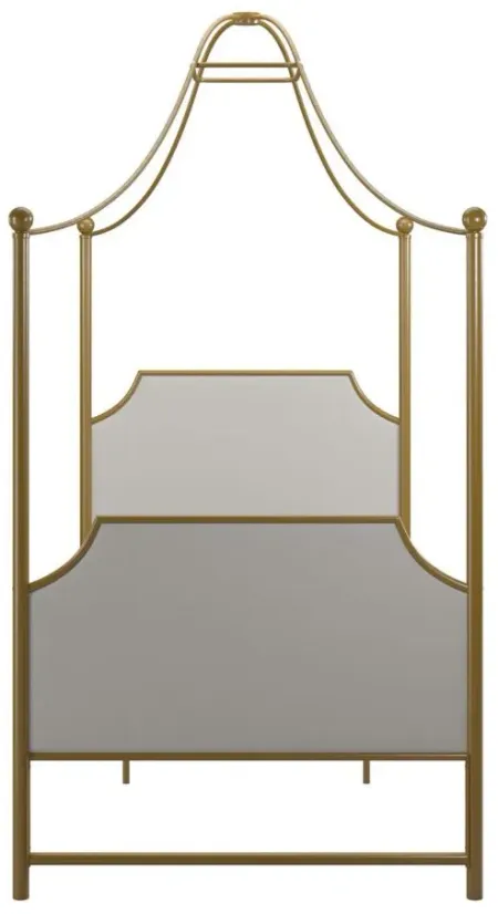 Little Seeds Monarch Hill Clementine Canopy Bed in Gold by DOREL HOME FURNISHINGS