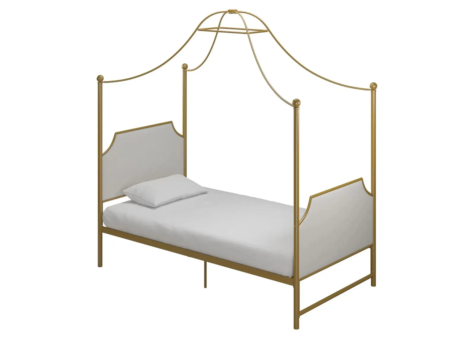 Little Seeds Monarch Hill Clementine Canopy Bed in Gold by DOREL HOME FURNISHINGS