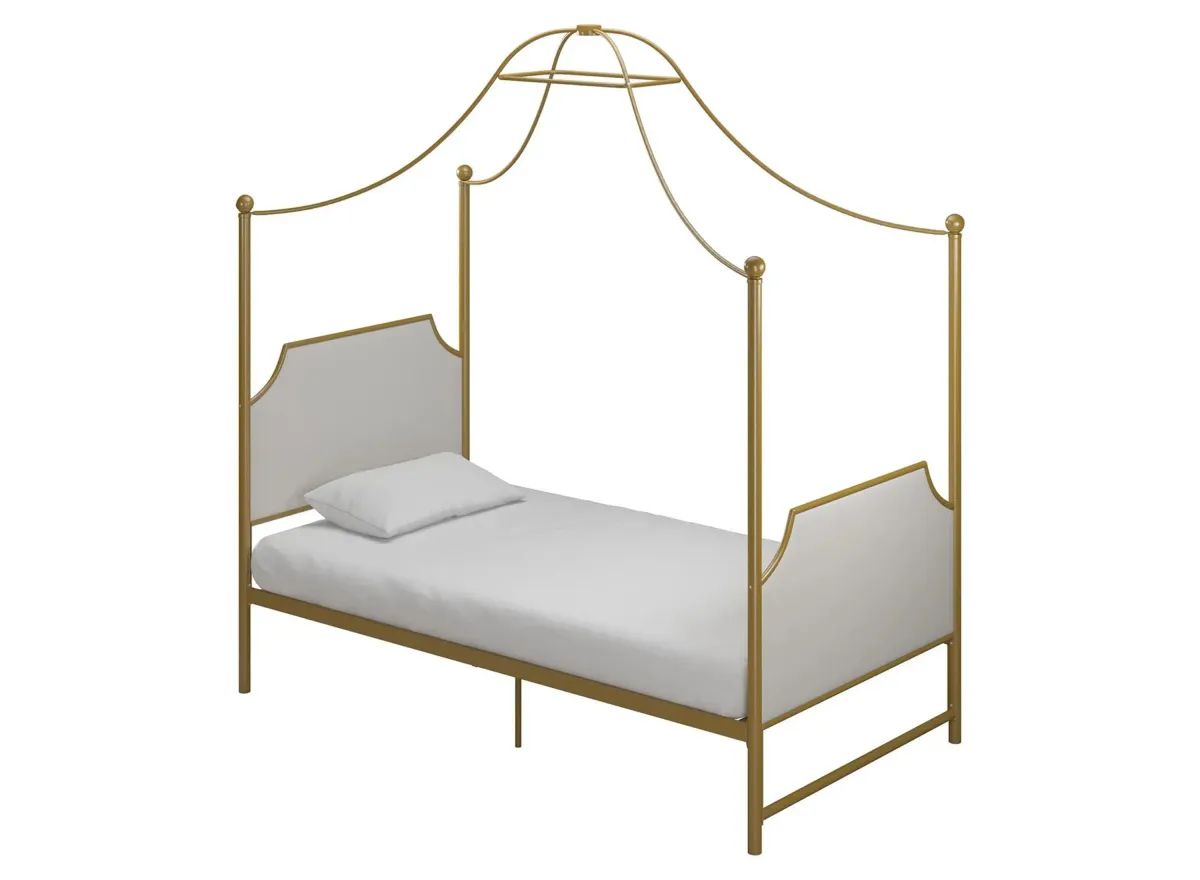 Little Seeds Monarch Hill Clementine Canopy Bed in Gold by DOREL HOME FURNISHINGS