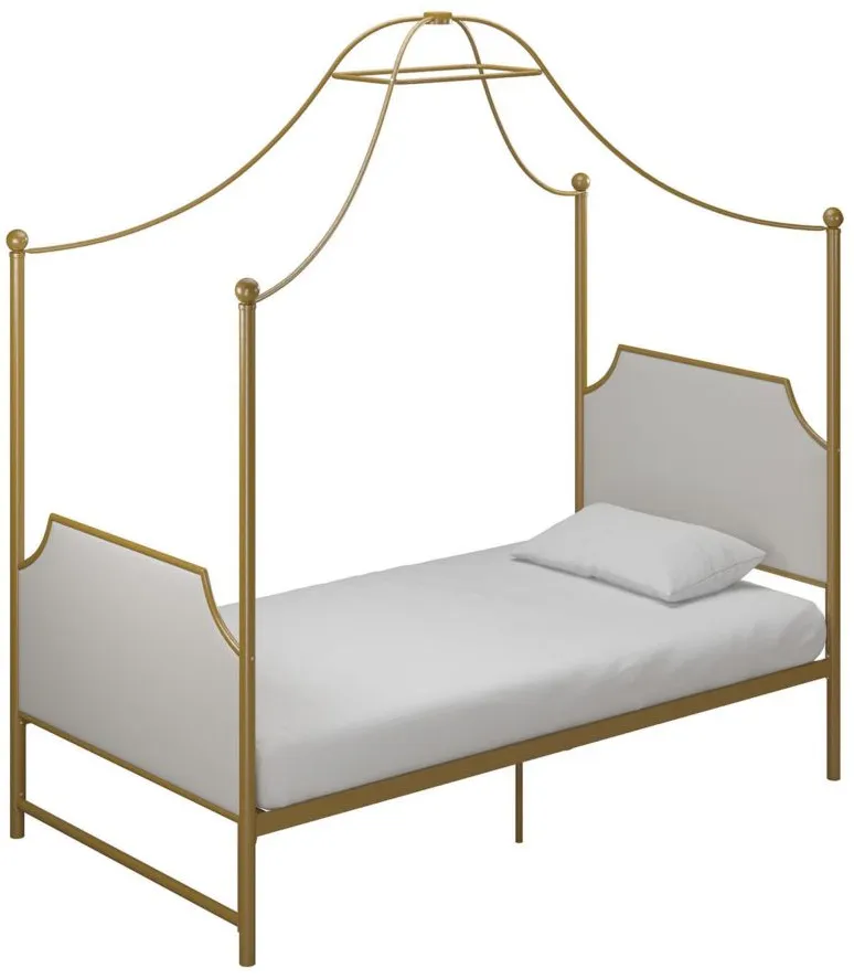 Little Seeds Monarch Hill Clementine Canopy Bed in Gold by DOREL HOME FURNISHINGS