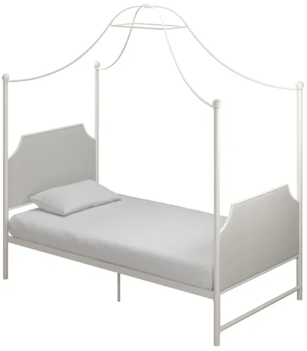 Little Seeds Monarch Hill Clementine Canopy Bed in White by DOREL HOME FURNISHINGS