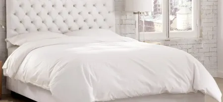 Queensbury Bed in Velvet White by Skyline