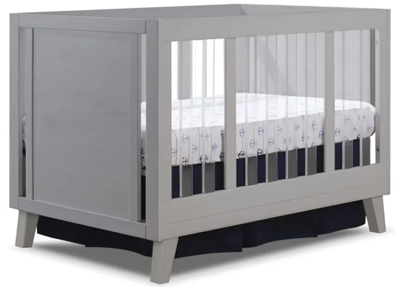 Uptown Acrylic Crib in Weathered Gray by Sorelle Furniture