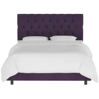 Blanchard Bed in Velvet Aubergine by Skyline