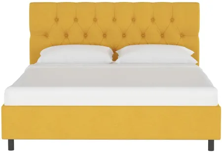 Blanchard Platform Bed in Linen French Yellow by Skyline