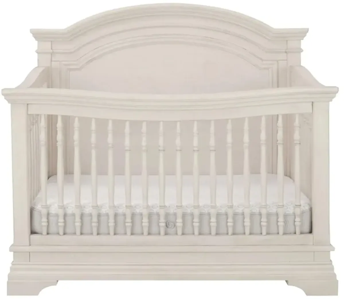 Bella Arch Top Convertible Crib in Brushed White by Westwood Design