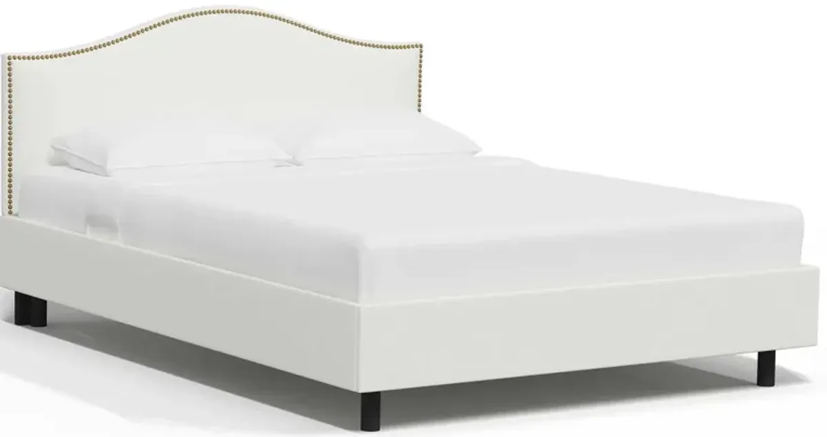 Alexander Platform Bed in Zuma White by Skyline