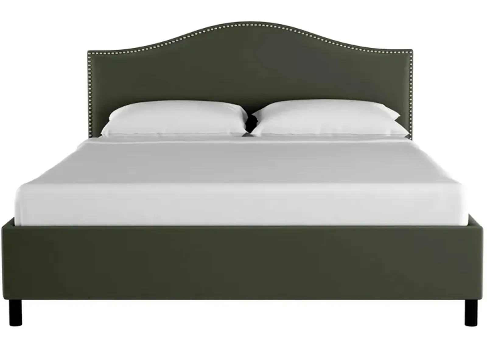 Alexander Platform Bed in Velvet Pewter by Skyline