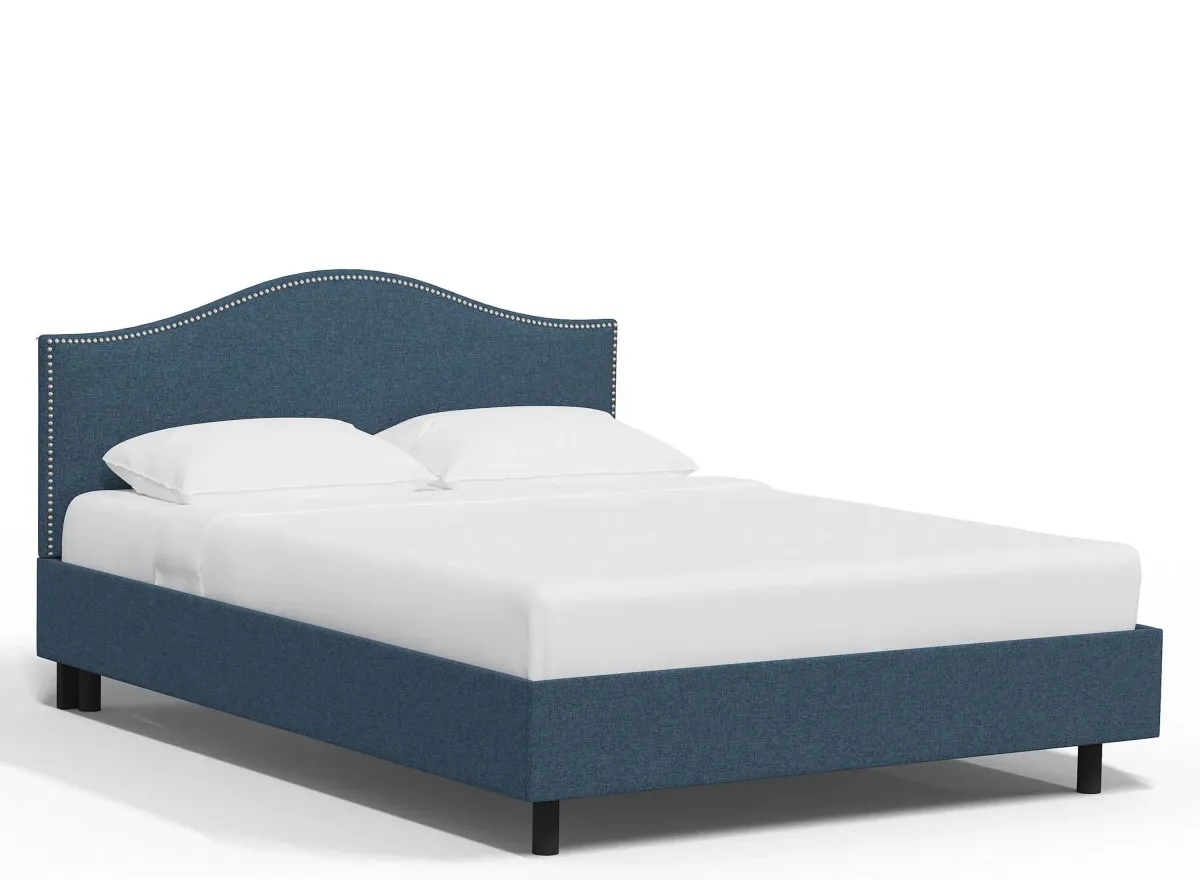 Alexander Platform Bed in Zuma Navy by Skyline