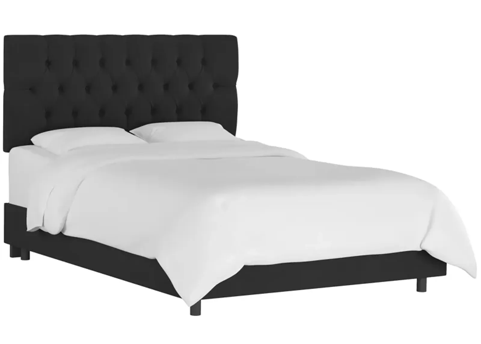 Blanchard Bed in Velvet Black by Skyline