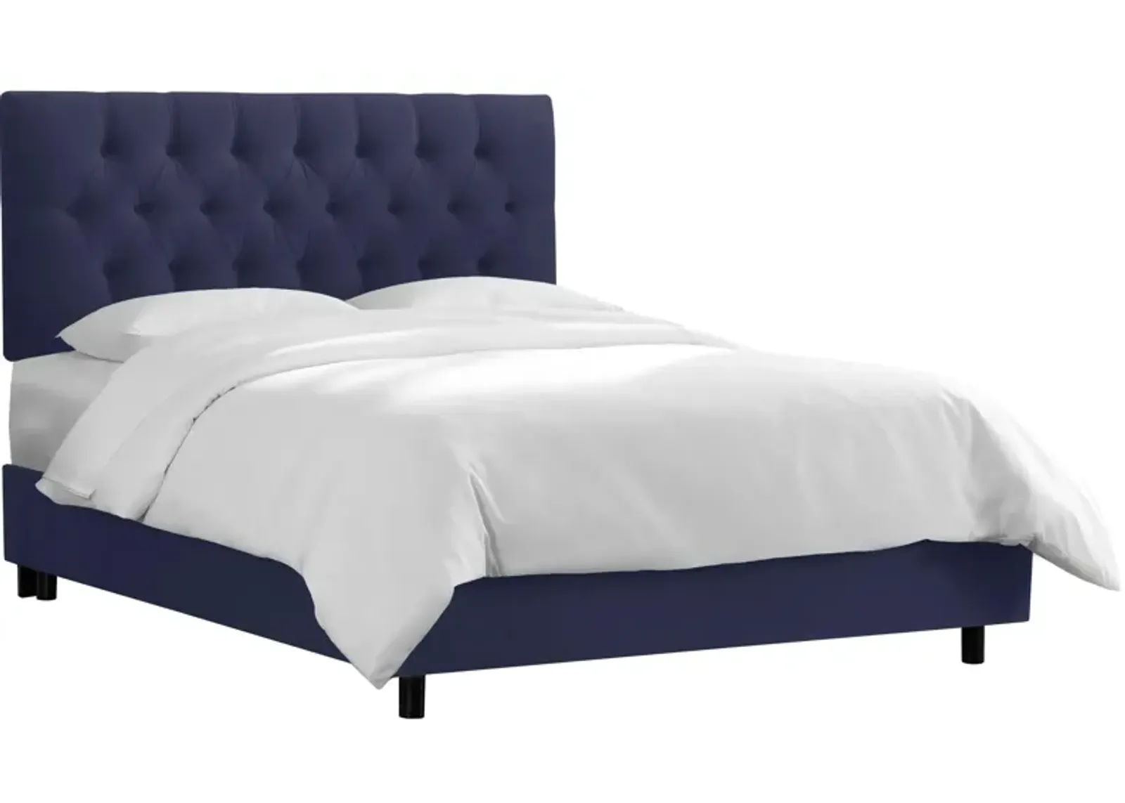 Blanchard Bed in Velvet Navy by Skyline