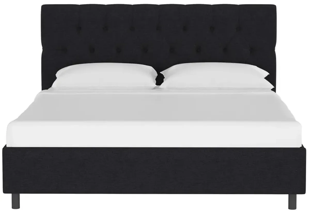 Blanchard Platform Bed in Linen Black by Skyline