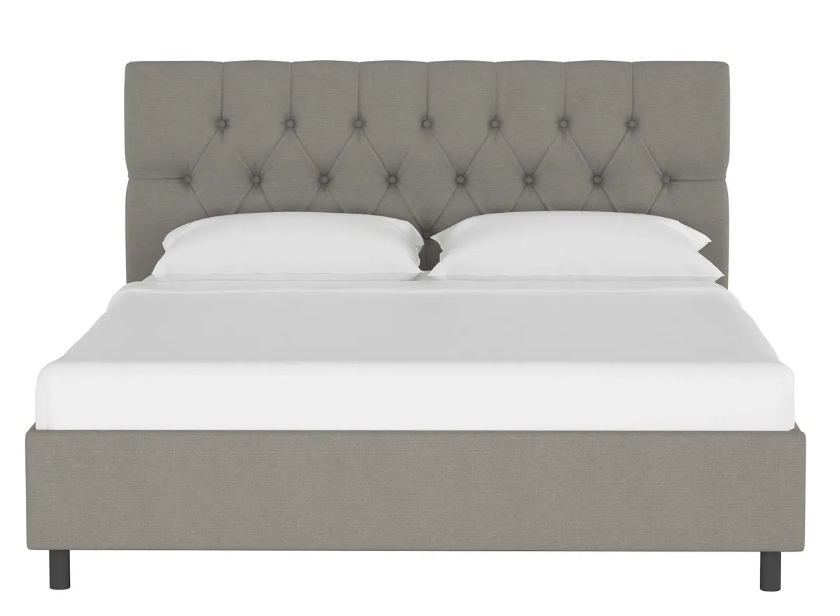 Blanchard Platform Bed in Linen Gray by Skyline