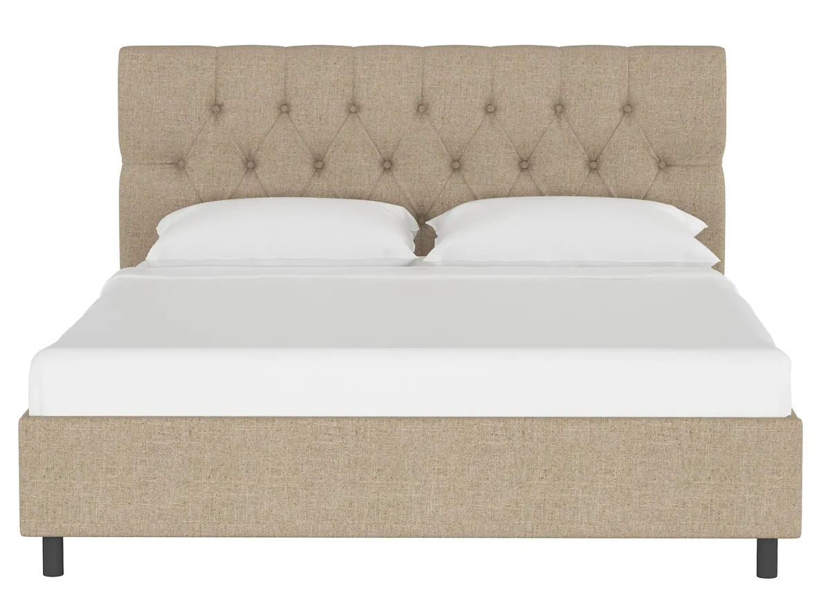 Blanchard Platform Bed in Linen Sandstone by Skyline