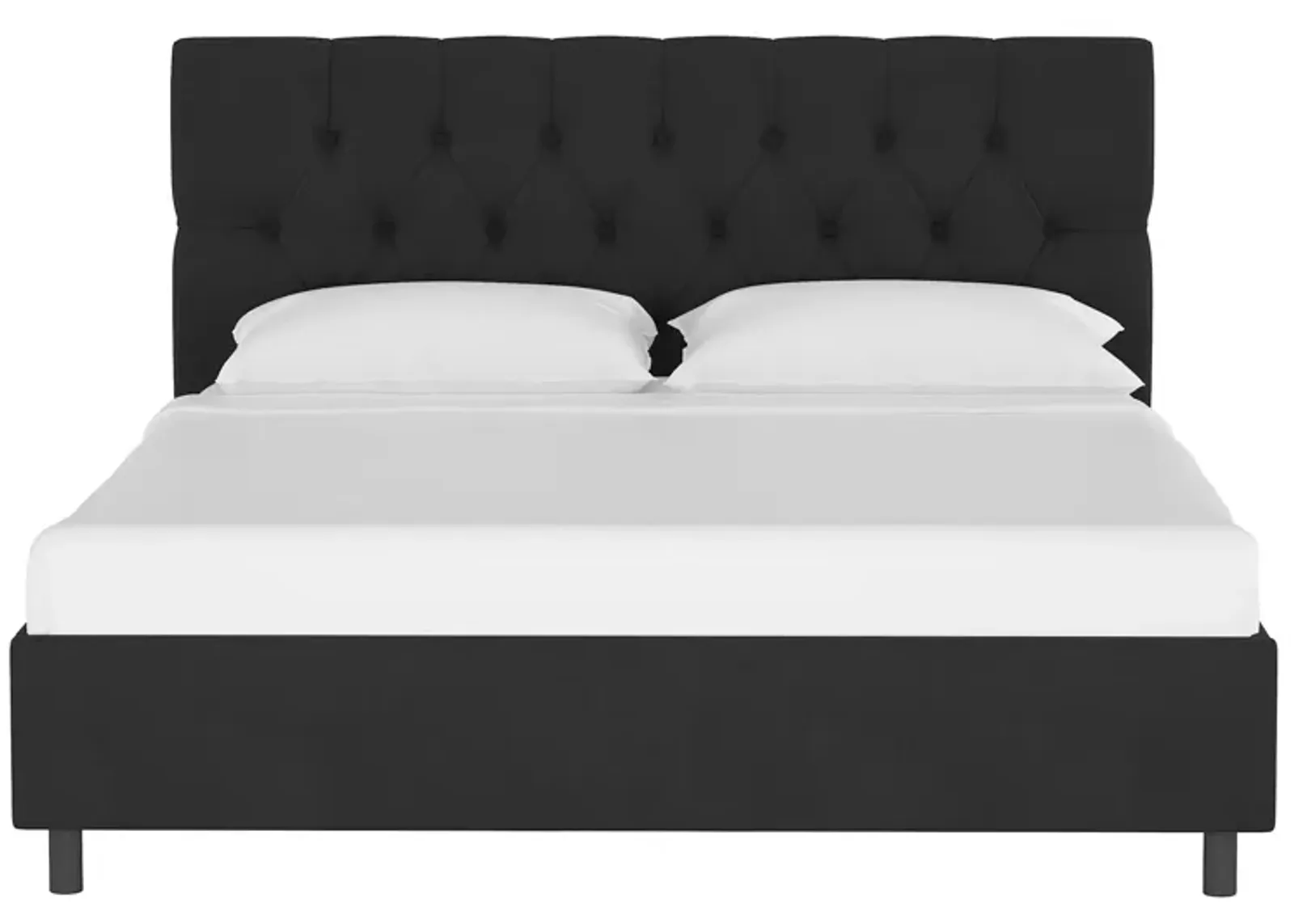 Blanchard Platform Bed in Velvet Black by Skyline