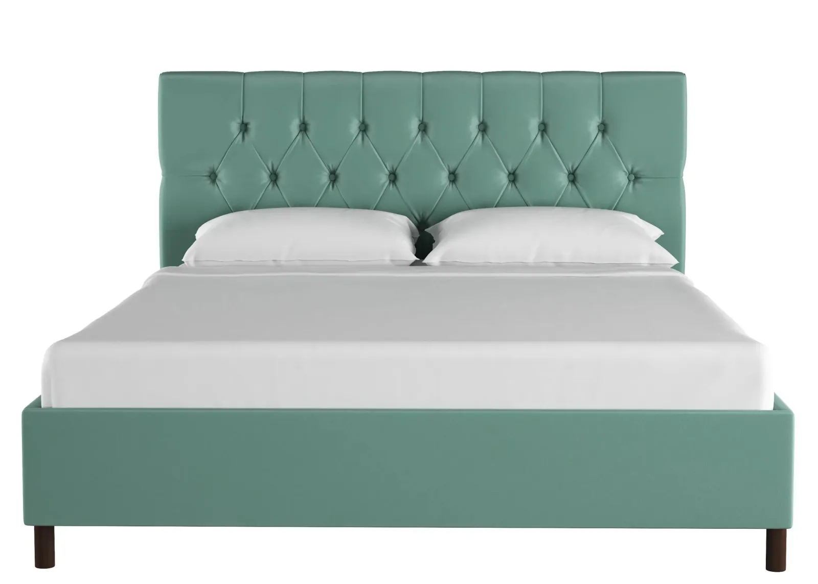 Blanchard Platform Bed in Velvet Caribbean by Skyline