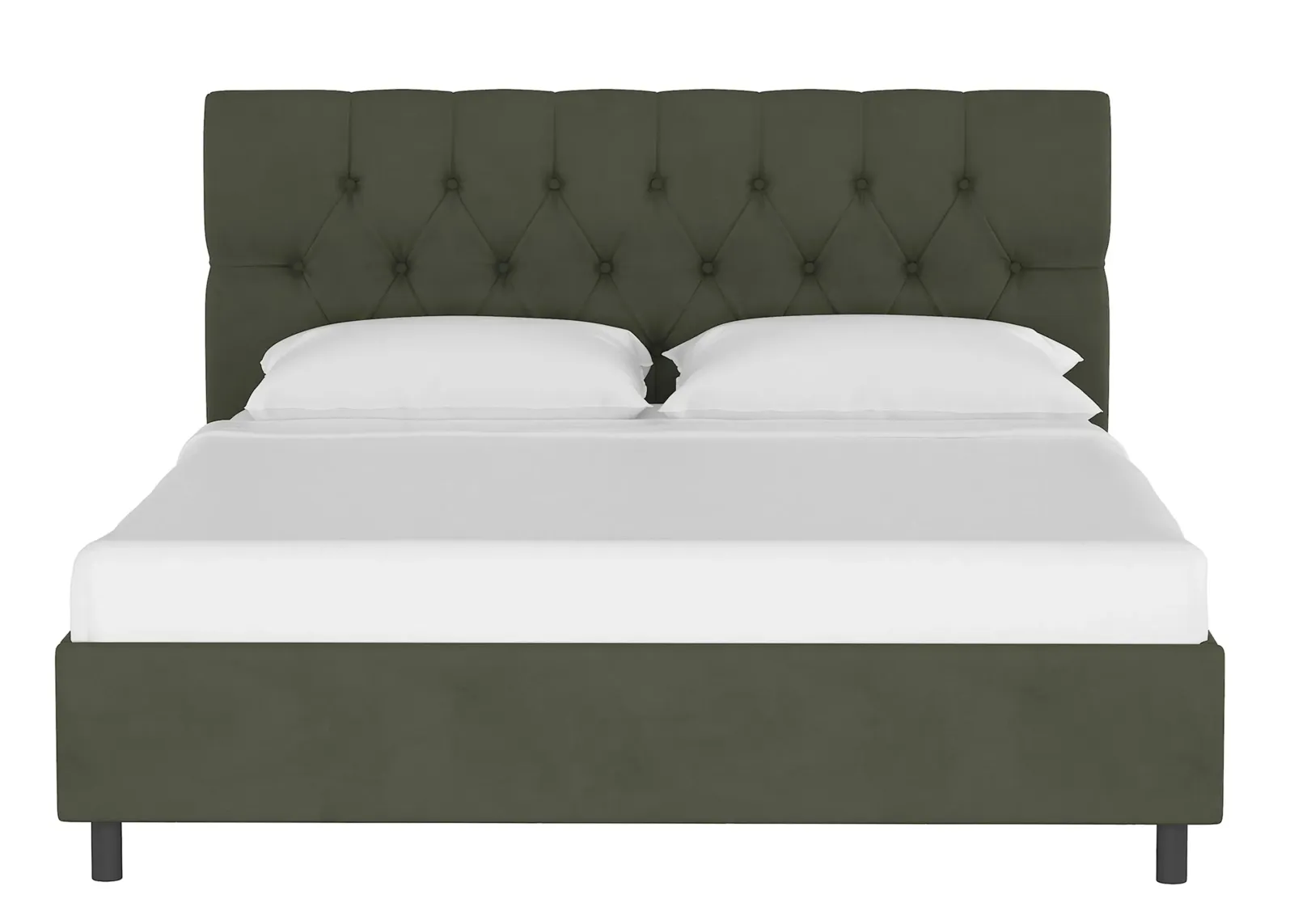 Blanchard Platform Bed in Velvet Pewter by Skyline