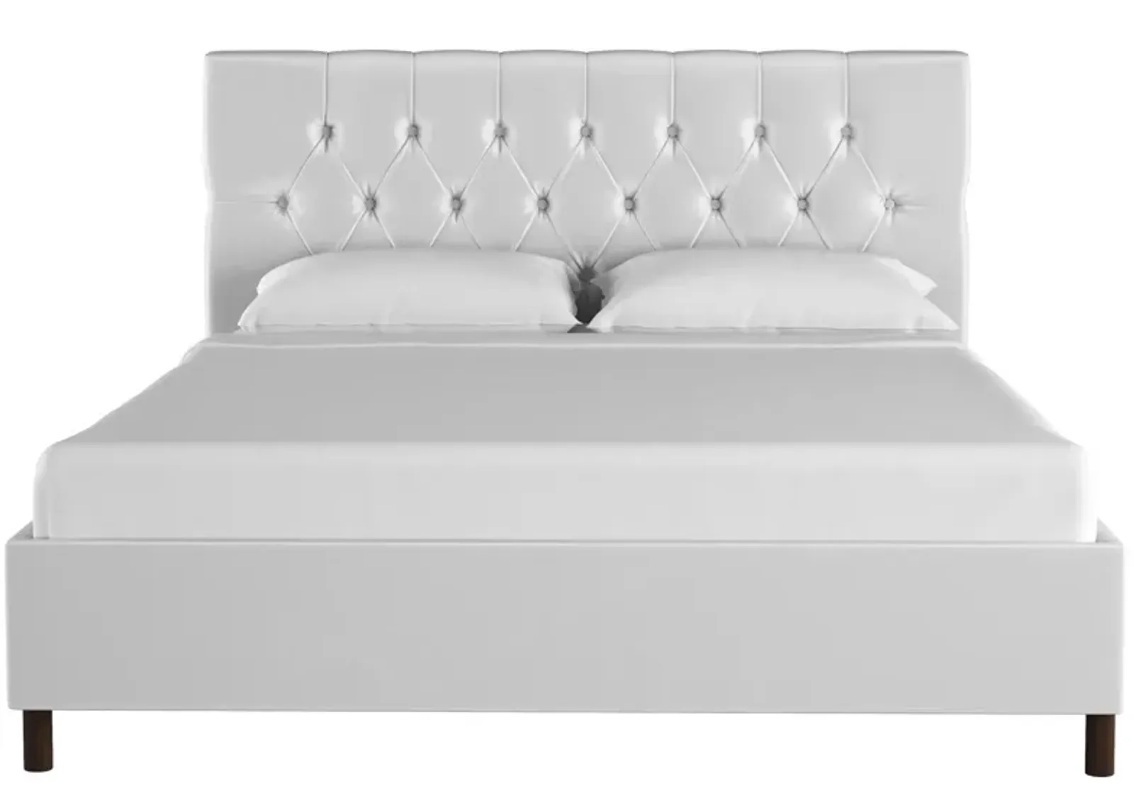 Blanchard Platform Bed in Velvet White by Skyline