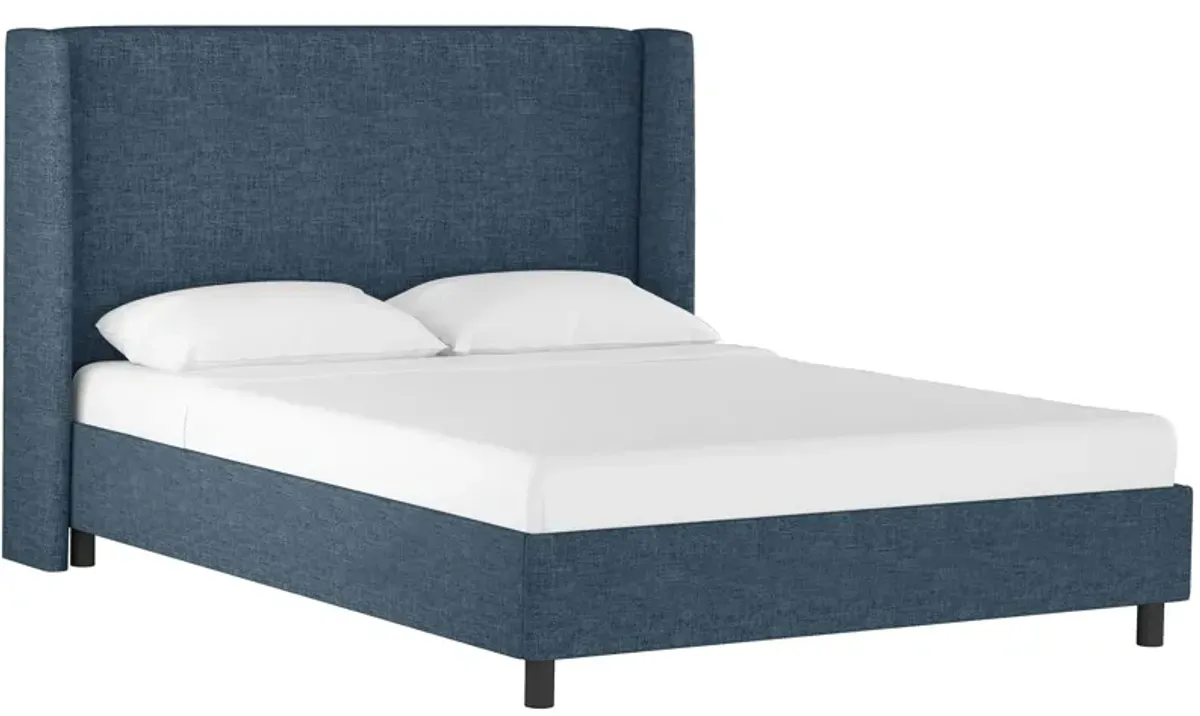 Ellison Platform Bed in Zuma Navy by Skyline