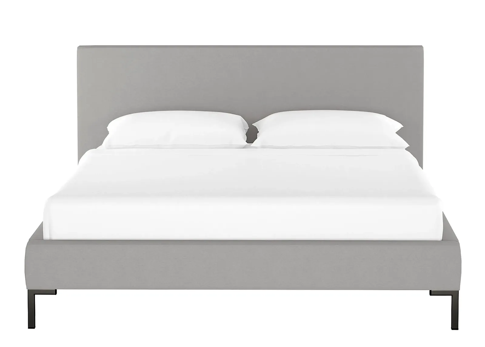 Malin Platform Bed in Linen Gray by Skyline