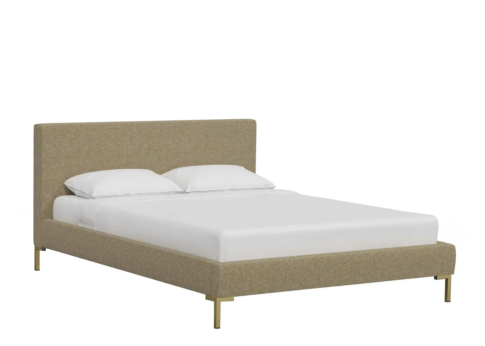 Malin Platform Bed in Zuma Linen by Skyline