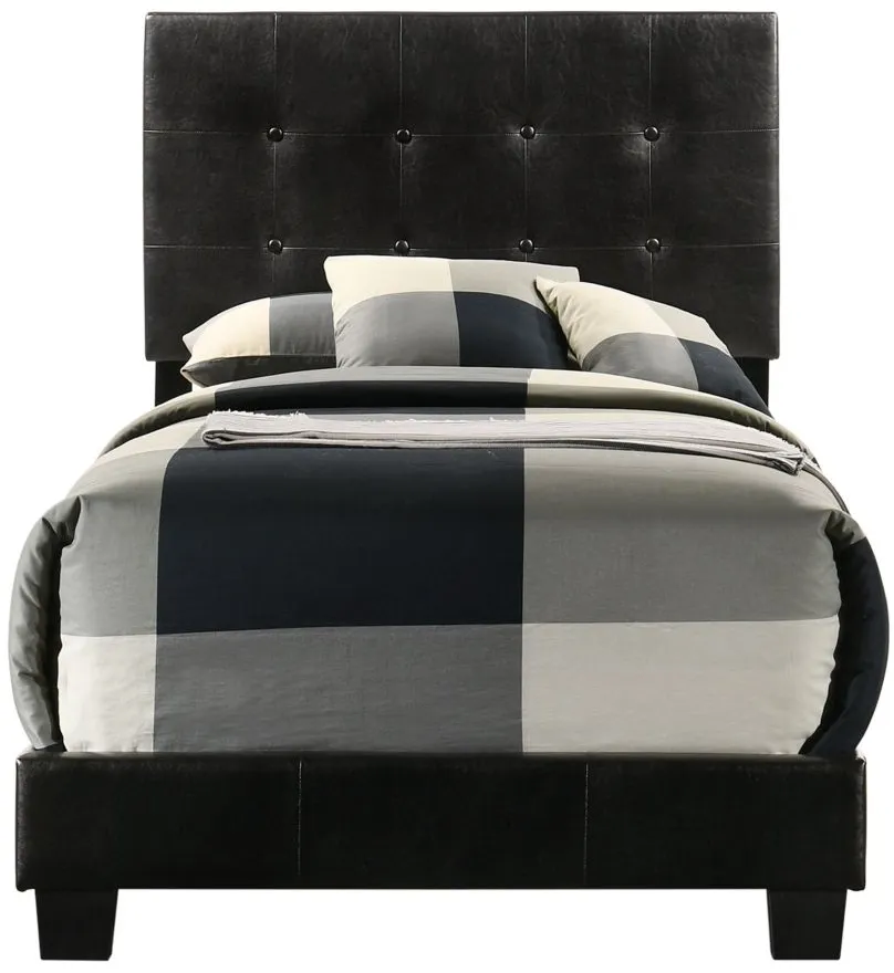 Caldwell Upholstered Panel Bed in Black by Glory Furniture