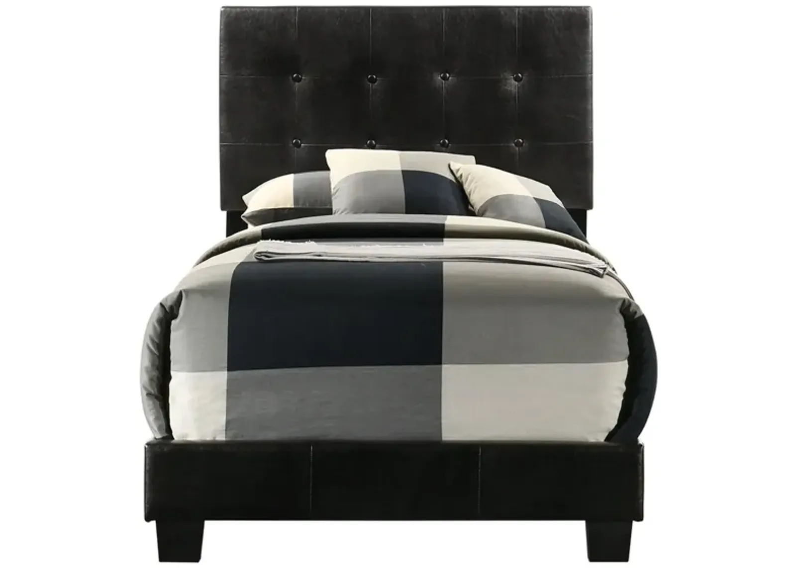 Caldwell Upholstered Panel Bed in Black by Glory Furniture