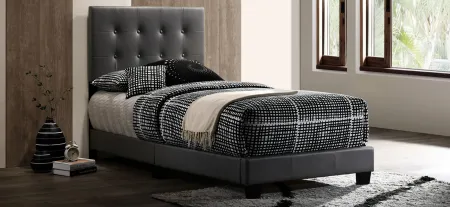 Caldwell Upholstered Panel Bed in Gray by Glory Furniture