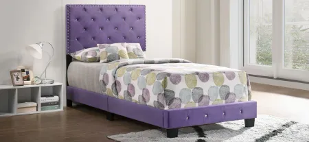 Suffolk Upholstered Panel Bed in Purple by Glory Furniture