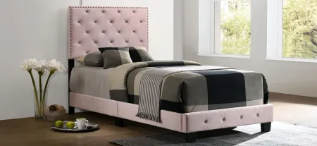 Suffolk Upholstered Panel Bed in Pink by Glory Furniture