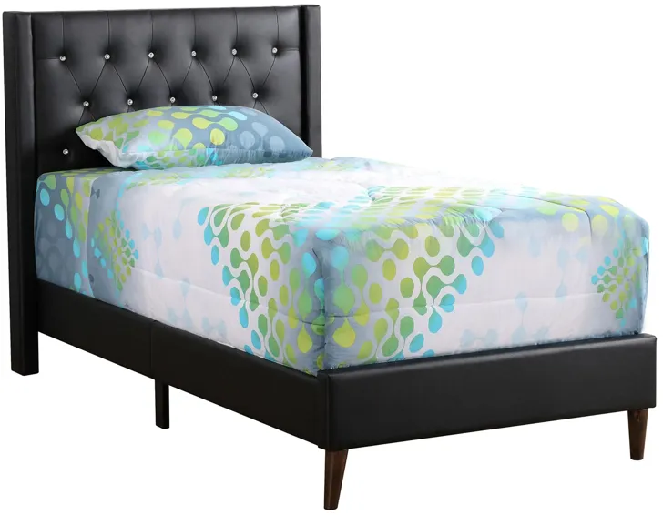 Bergen Upholstered Panel Bed in Black by Glory Furniture