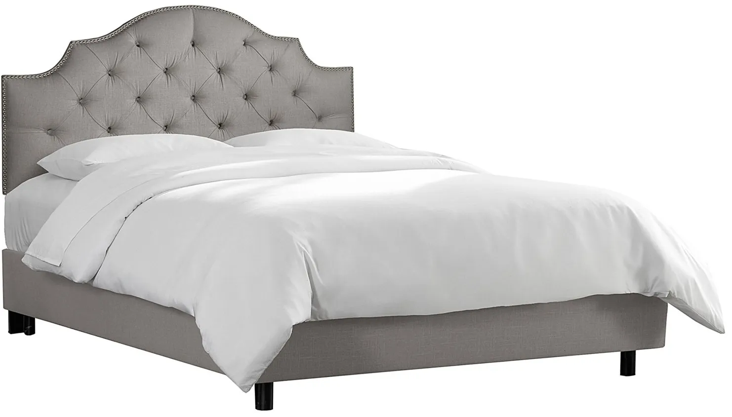 Amara Bed in Linen Gray by Skyline