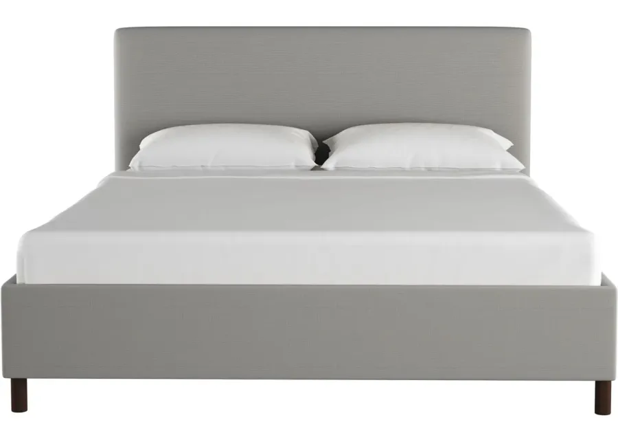 Valerie Platform Bed in Linen Gray by Skyline