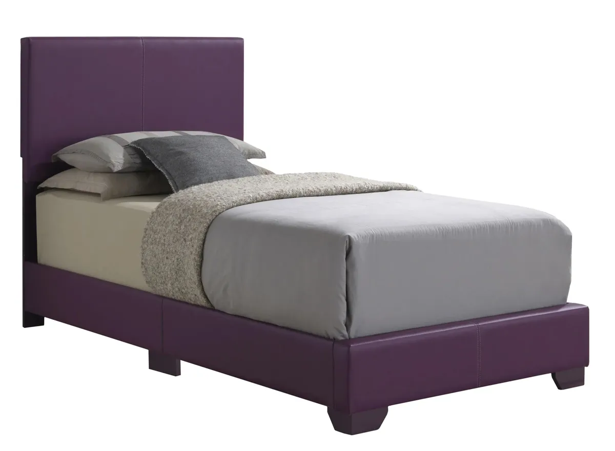 Aaron Upholstered Panel Bed in Purple by Glory Furniture