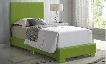 Aaron Upholstered Panel Bed in Green by Glory Furniture