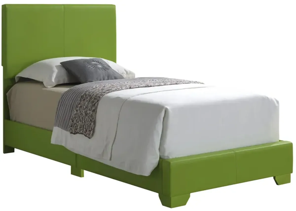 Aaron Upholstered Panel Bed in Green by Glory Furniture