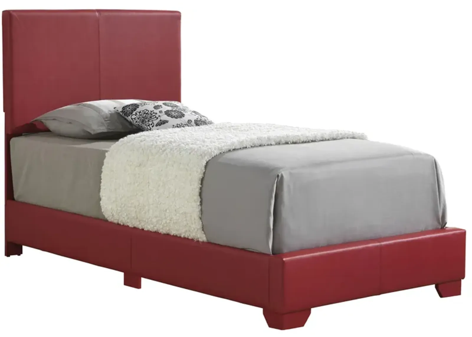 Aaron Upholstered Panel Bed in Red by Glory Furniture