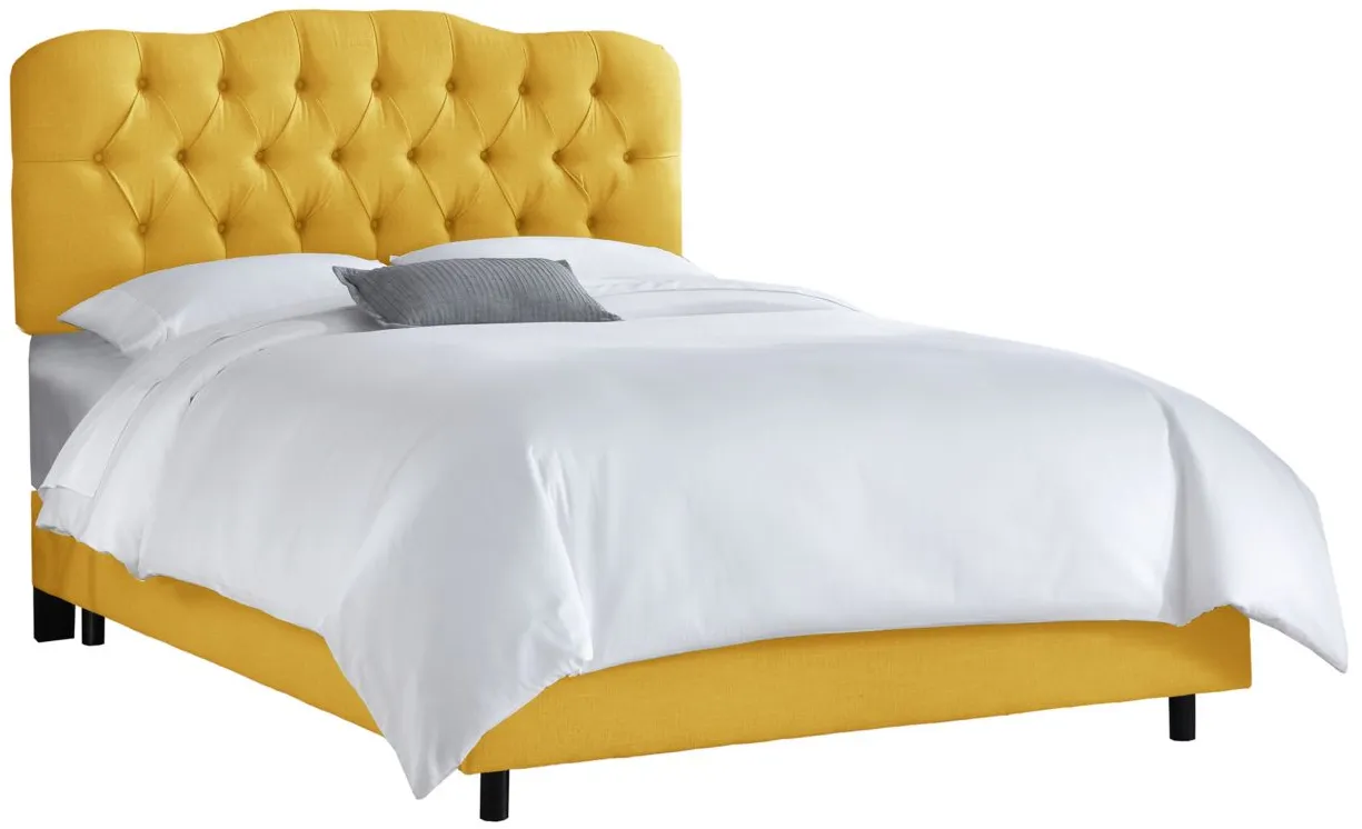 Argona Bed in Linen French Yellow by Skyline