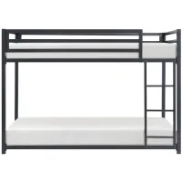 Winfield Twin Over Twin Metal Bunk Bed in Black by Homelegance