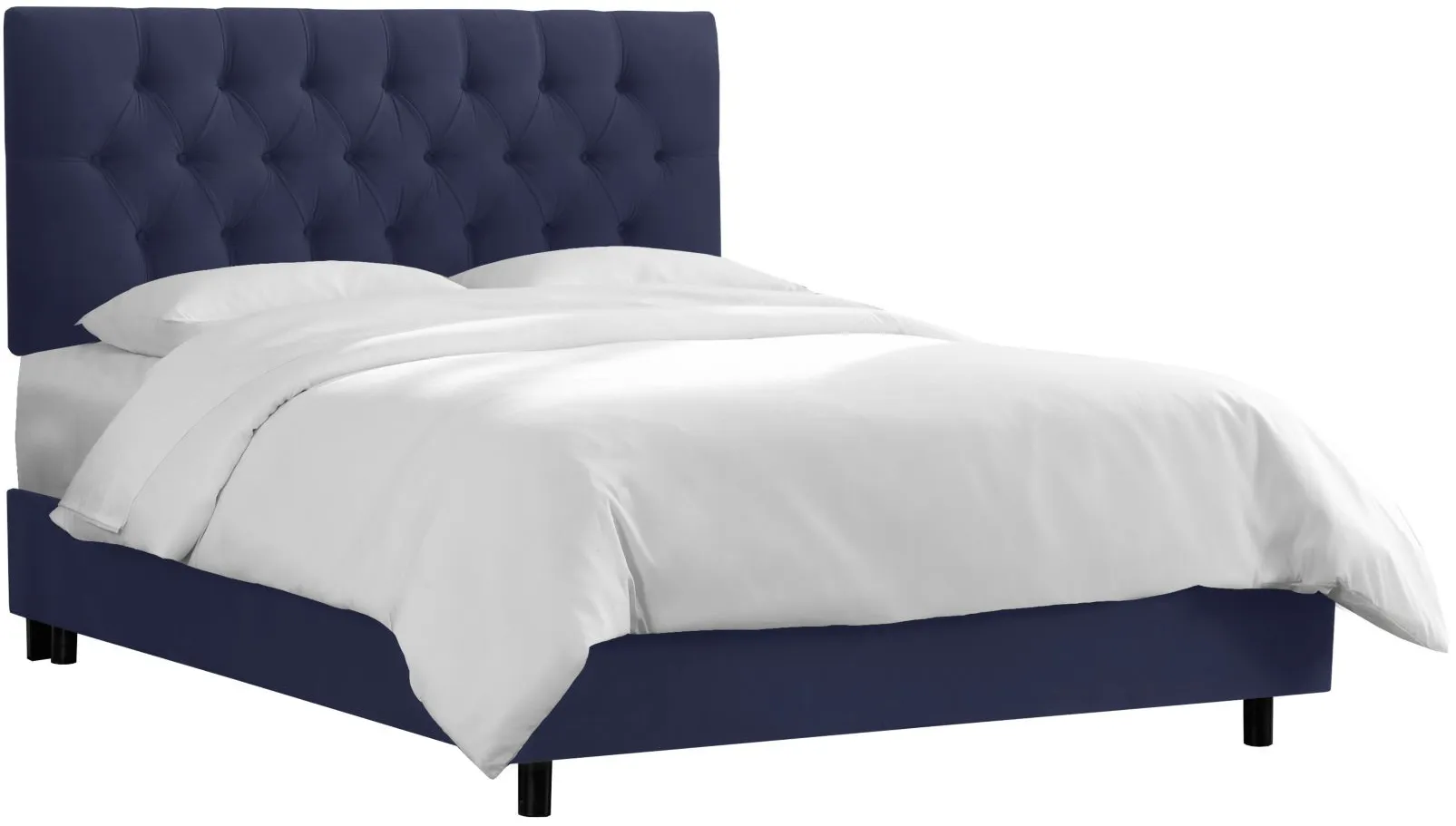 Blanchard Bed in Velvet Navy by Skyline