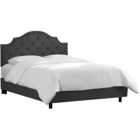 Amara Bed in Linen Black by Skyline