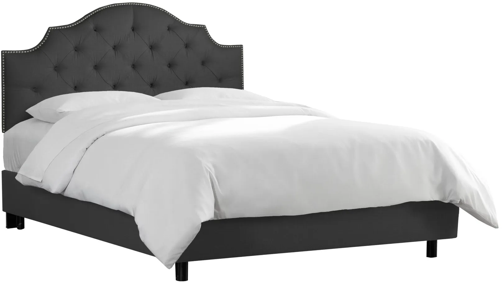 Amara Bed in Linen Black by Skyline