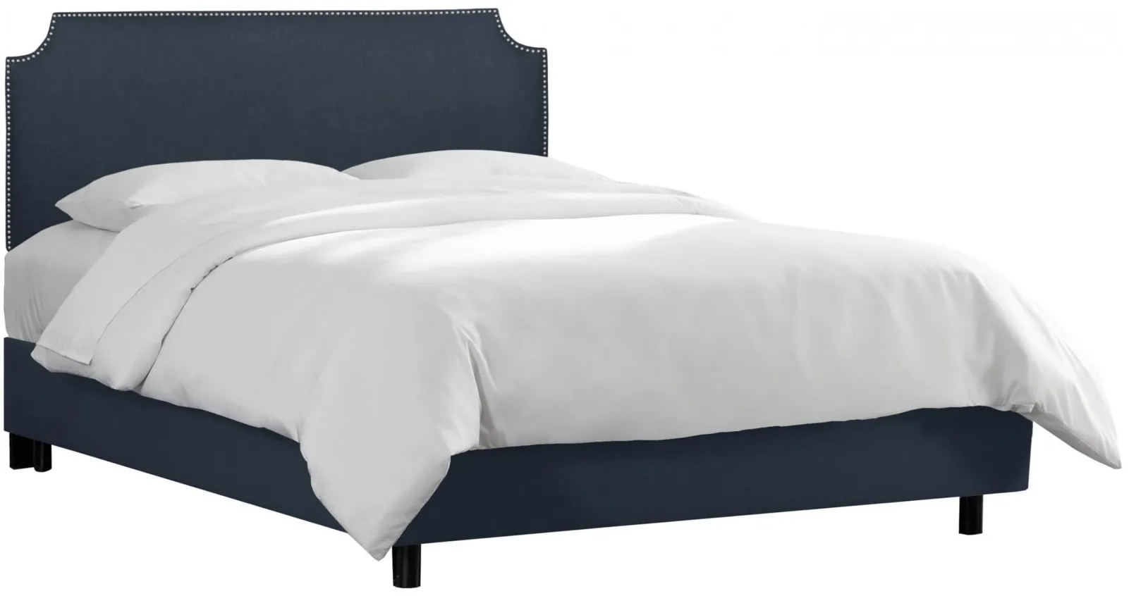 McGee Bed in Linen Navy by Skyline