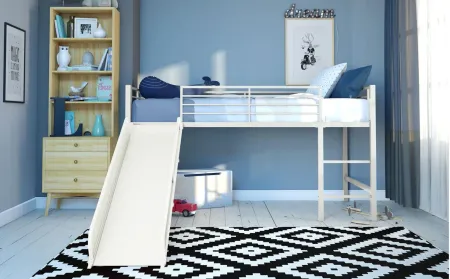Laurie Junior Twin Metal Bed in White by DOREL HOME FURNISHINGS