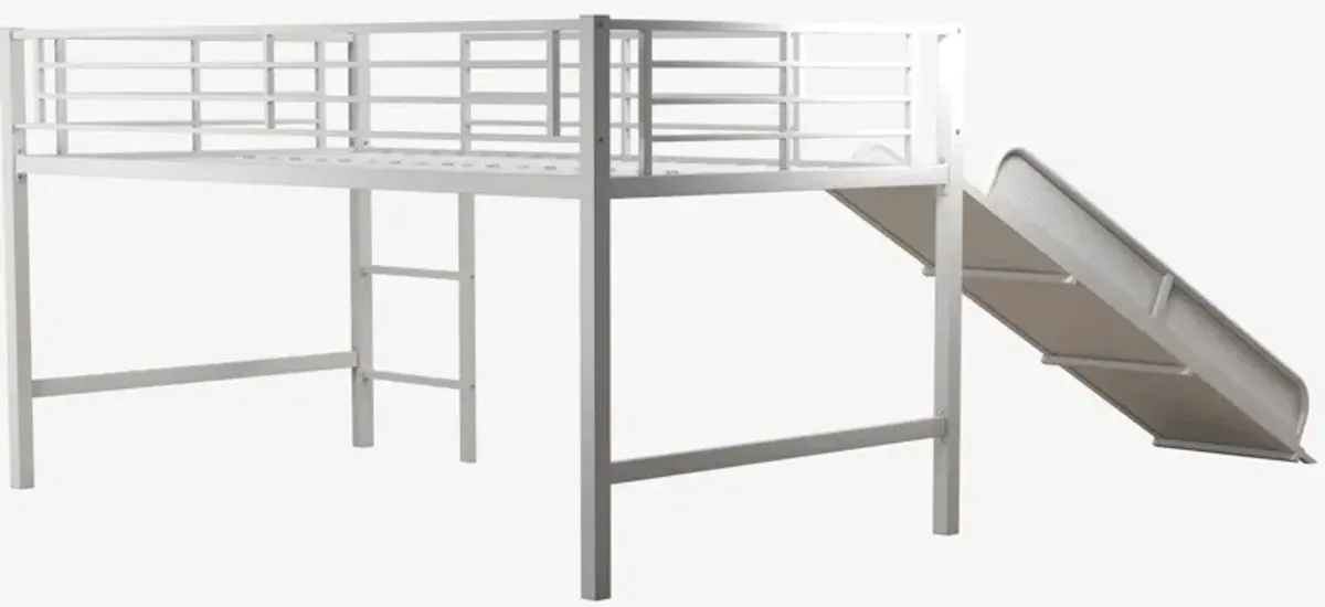 Laurie Junior Twin Metal Bed in White by DOREL HOME FURNISHINGS