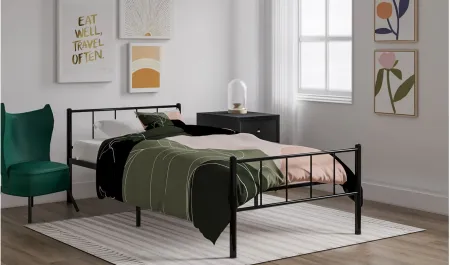 Austin Metal Twin Bed in Black by BK Furniture