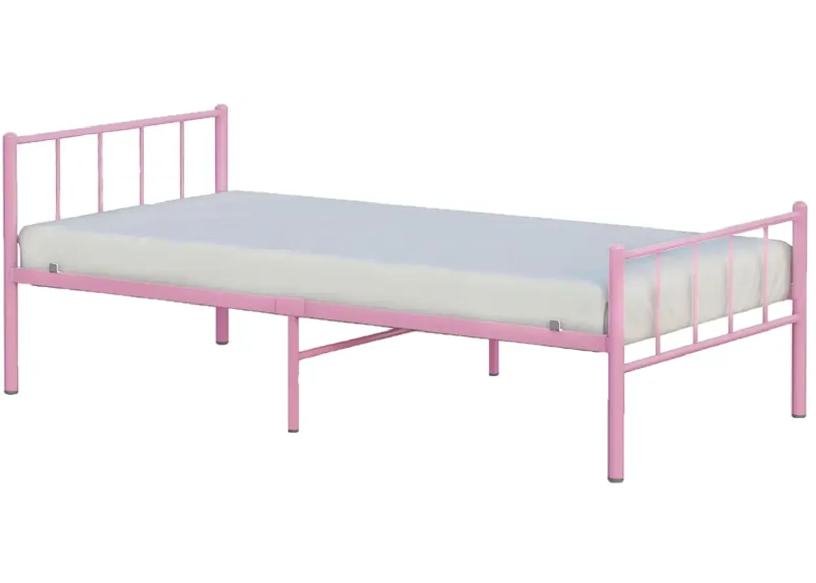 Austin Metal Twin Bed in Pink by BK Furniture