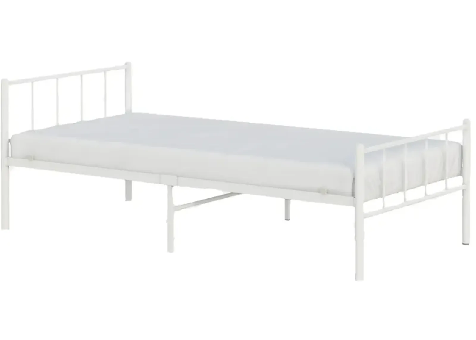 Austin Metal Twin Bed in White by BK Furniture